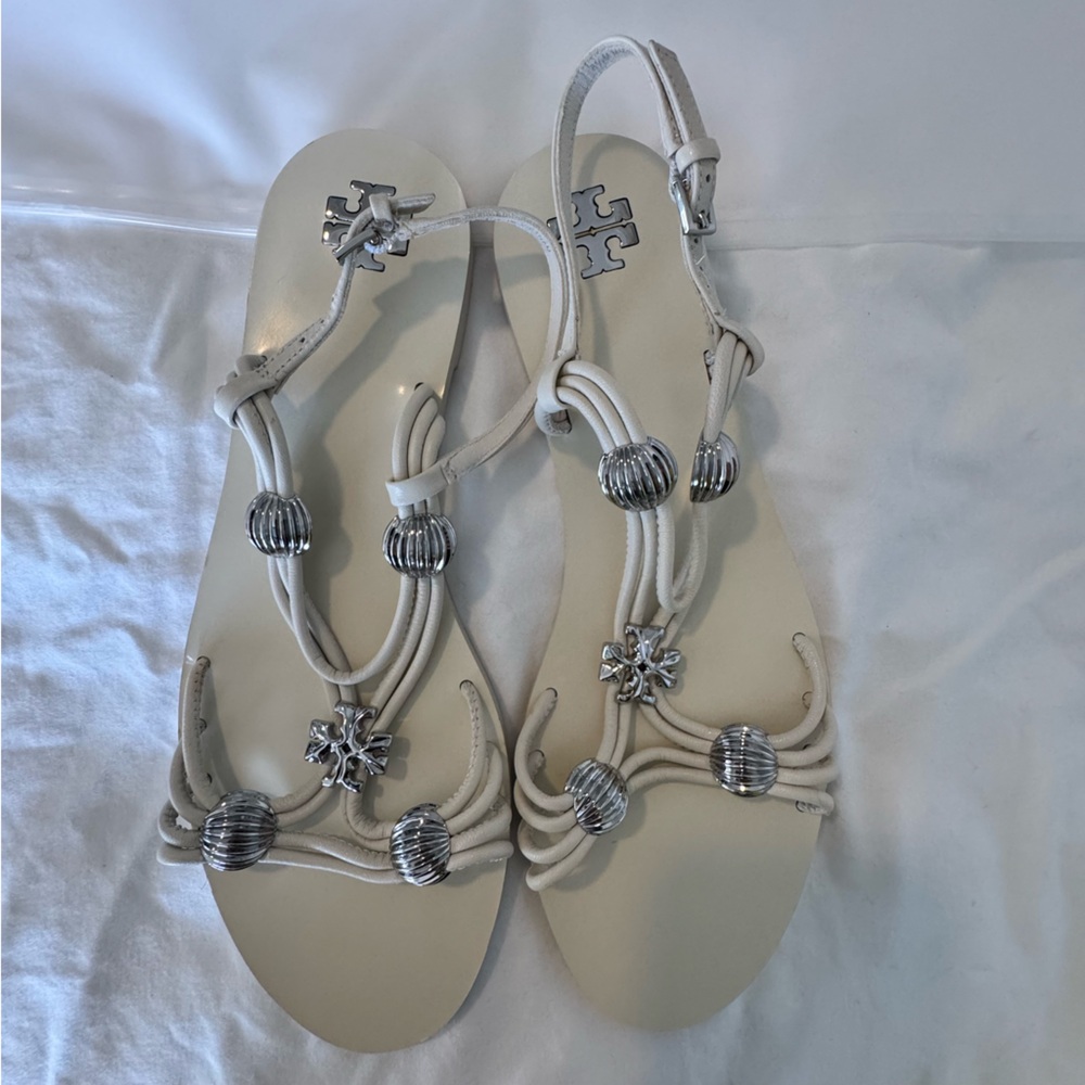 Tory Burch Capri Multi Strap Sandal Sz 8.5 - Picture 10 of 15